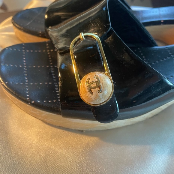 Chanel Black Slide Sandals Size 9.5 - Picture 7 of 12
